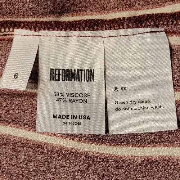 Reformation casual blazer, size 6, striped with pockets - Picture 9 of 11